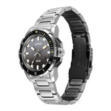 Titan Zero Hour Diver's 100M Quartz Watch for Men, Black Dial with Silver Stainless Steel Bracelet, 10067KM01