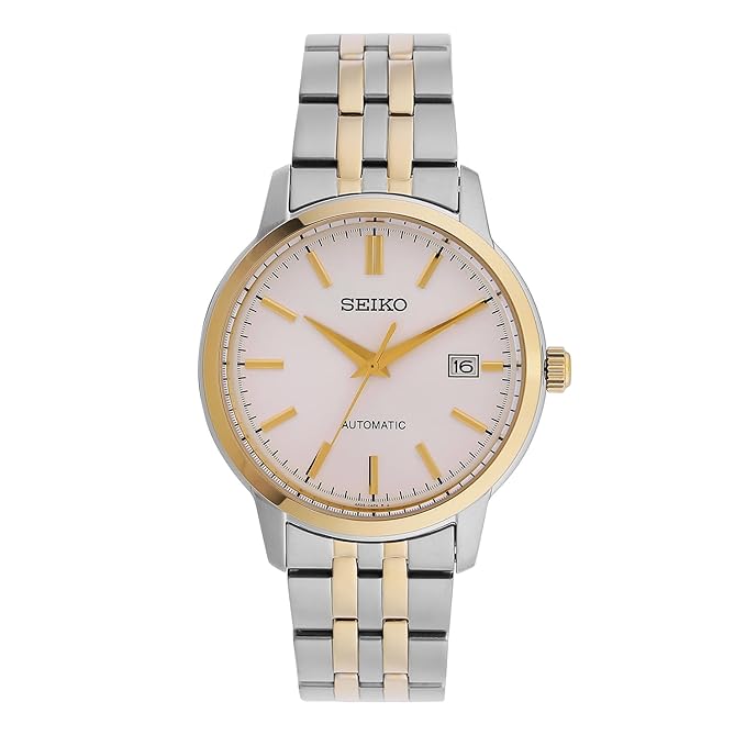 SEIKO Automatic Men's Watch with Date, Silver dial and silver stainless strap,SRPH92K