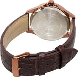 Casio Men's Watch Analog Dial With Brown Leather Band, MTP-M110RL-5AVDF