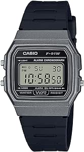 Casio, Unisex Watch Digital,Black Dial Black Resin Band, F-91WM-1BDF