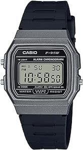 Casio, Unisex Watch Digital,Black Dial Black Resin Band, F-91WM-1BDF