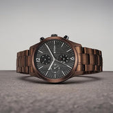 Titan Neo Splash Men's Multifunction Watch Analog Black Dial With Brown Stainless Steel Band, 1805KM08