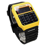 Casio Pac-Man Collection Unisex Calculator Watch Yellow Dial with Black Resin Band, CA-53WPC-1BDR