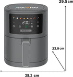Black+Decker 8-in-1 Digital Air Fryer 3.5L 1500W, Black, AF3550-B5