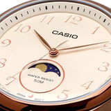 Casio Men's Watch Analog Dial With Brown Leather Band, MTP-M110RL-5AVDF