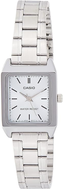 Casio, Women’s Watch Analog, White Dial Silver Stainless Band, LTP-V007D-2EUDF