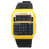 Casio Pac-Man Collection Unisex Calculator Watch Yellow Dial with Black Resin Band, CA-53WPC-1BDR