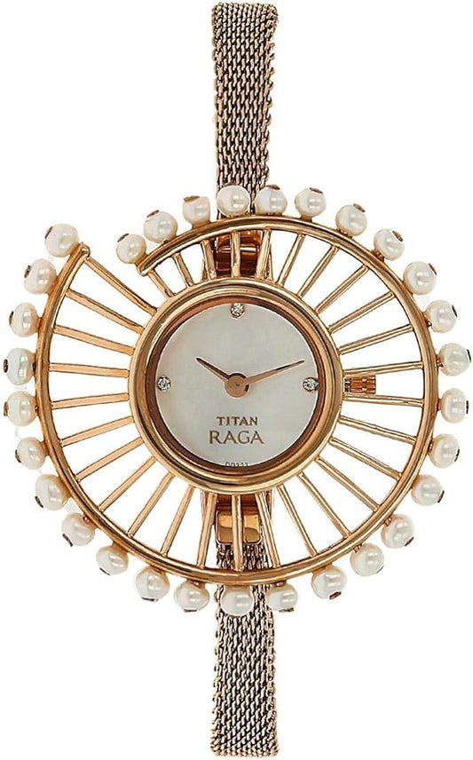 Titan, Women, Analog, Watch, Mother of pearl Dial, Stainless steel Strap, 9970WM01