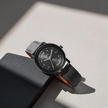 Titan, Men's, Analog Watch, Black Dial, with Leather Band, TI-1884NL01