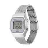 Casio Unisex Watch Digital Grey Dial with Silver Stainless Steel Strap, ABL-100WE-7ADF