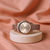 Titan Women's Watch Analog Brown Dial with Brown Stainless Steel Band, 2760QM02