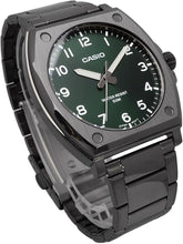 Casio Men's Watch Analog Green Dial With Black Stainless Band, MTP-E730B-3AVDF