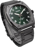 Casio Men's Watch Analog Green Dial With Black Stainless Band, MTP-E730B-3AVDF