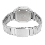 Casio Men's Digital Watch Green Dial with Silver Stainless Steel Band, W-218HD-3AVDF