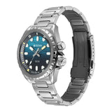 Titan Zero Hour Diver's Series Men's Watch Blue Dial with Silver Stainless Steel Band | 200M Water Resistant, 10068KM01