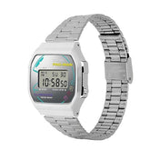 Casio Vintage Pac-Man Collection Unisex Watch with Silver Stainless Steel Band, A168WEPC-7ADR