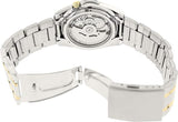 Seiko Men's Mechanical Watch Analog, White Dial with Two Tone Stainless Band, SNKL47K