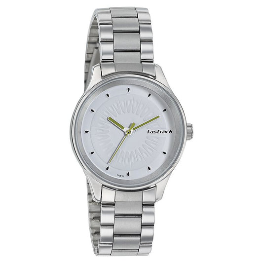 Fastrack, Men's, Analog Watch, White Dial, with Stainless Steel Band, FA-6203SM01