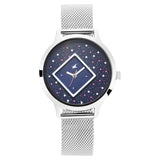 Fastrack, Women's Watch Analog, Blue Dial Silver Stainless Steel , 6210SM02