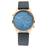 Fastrack, Women's Dual Time Watch, Analog, Blue Dial Leather Strap, 6220WL02