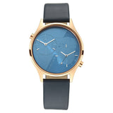 Fastrack, Women's Dual Time Watch, Analog, Blue Dial Leather Strap, 6220WL02