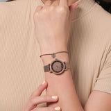 Fastrack Pulse Women's Watch Analog Brown Dial with Brown Mesh Band, 6221QM01