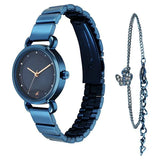Fastrack Pulse Women's Watch Analog Blue Dial with Blue Stainless Steel Band, 6221QM02