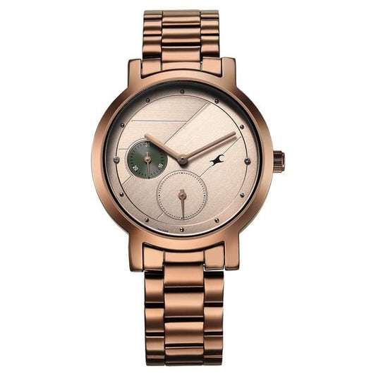 Fastrack, Men's, Analog Watch, Brown Dial, with Stainless Steel Band, FA-6225QM01