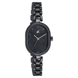 Fastrack, Women's Watch Analog, Black Dial Black Stainless Steel Band, 6258NM01