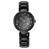 Fastrack 6277NM01 Watches Fastrack Women's Analog Watch Black Dial with Black Stainless Steel Band, 6277NM01