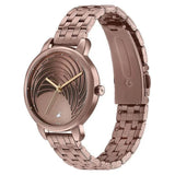 Fastrack Stunners Women's Watch Analog Brown Dial with Brown Stainless Steel Band, 6282QM01