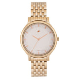 Fastrack, Women's Watch Analog, Silver Dial Gold Stainless Steel Strap , 6292WM01