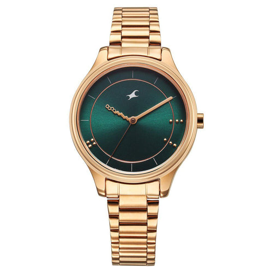 Fastrack, Men's, Analog Watch, Gold Dial, with Stainless Steel Band, FA-6296WM02