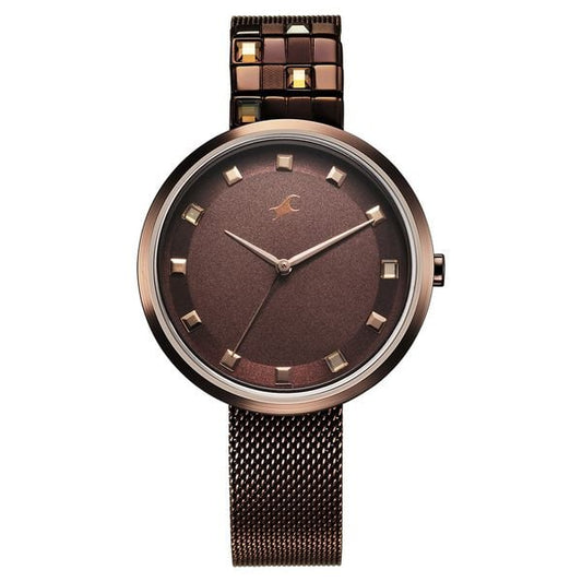 Fastrack, Men's, Analog Watch, Brown Dial, with Stainless Steel Band, FA-6300QM01
