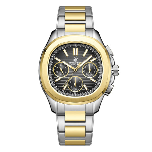 Beverly Hills Polo Club, Men's, Analog Watch, Black Dial, with Stainless Steel Band, BH-BP3212X.251
