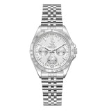 Beverly Hills Polo Club Women's Watch Analog Silver Dial with Silver Stainless Steel Band, BP3771C.330