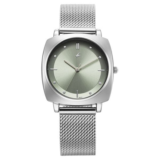Fastrack, Men's, Analog Watch, Green Dial, with Stainless Steel Band, FA-68043SM01