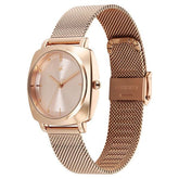 Fastrack Stunners Quartz Analog Women's Watch With Rose Gold Dial and Stainless Steel Strap,68043WM01