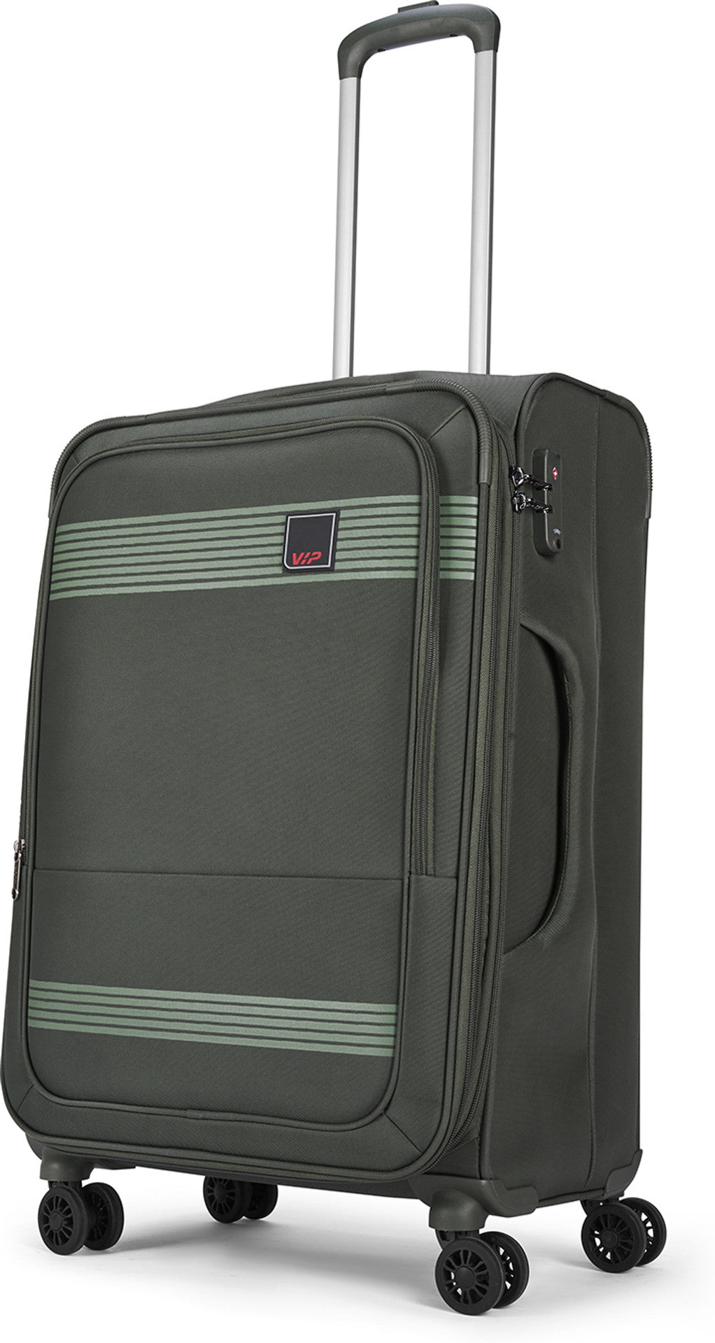 VIP 69cm, 8 Wheel Soft Case Trolley, Ivory Green, TRIUMPH69IGR Soft shell luggage