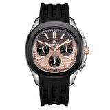 Beverly Hills Polo Club Men's Watch Analog Brown Gradient Dial with Black Silicone Band, BP3211X.311