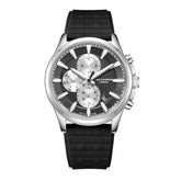 Lee Cooper Men's Watch Analog Gray Dial with Black Silicone Strap, LC08183.361