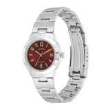 Casio Women's Watch Analog, Maroon Dial Silver Stainless Steel Strap, LTP-1241D-4A2DF product image
