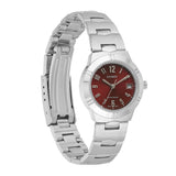 Casio Women's Watch Analog, Maroon Dial Silver Stainless Steel Strap, LTP-1241D-4A2DF product image