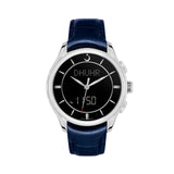 Alfajr Islamic Prayer Men's Analog-Digital Watch Black Dial With Blue Leather Strap, WW-22SL