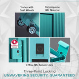 Carlton Vault 82cm 8 Wheel Hard Top Trolley-Green, VAULT82TGN