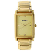Sonata Men's Watch Analog Champagne Dial With Gold Stainless Steel Band, 7058YM02