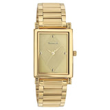 Sonata Men's Watch Analog Champagne Dial With Gold Stainless Steel Band, 7058YM07