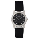 Sonata Men's Watch Analog Black Dial With Black Leather Strap, 7100SL01