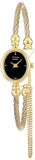 Titan Raga Women's Watch Analog Black Dial with Gold Stainless Steel Band, 197YM05