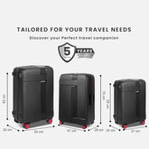 Carlton Vault 70cm 8 Wheel Hard Top Trolley-Black, VAULT70BK